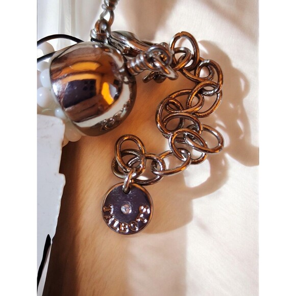 NWT Talbots Ombré Beaded Statement Necklace – White Silver Bronze – MSRP $69.50 - Picture 4 of 6